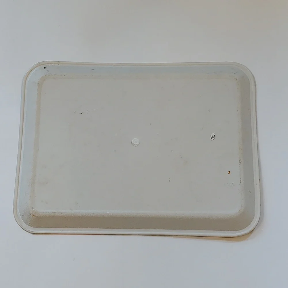 Vtg 2 Floral trays, plastic - Picture 5 of 7